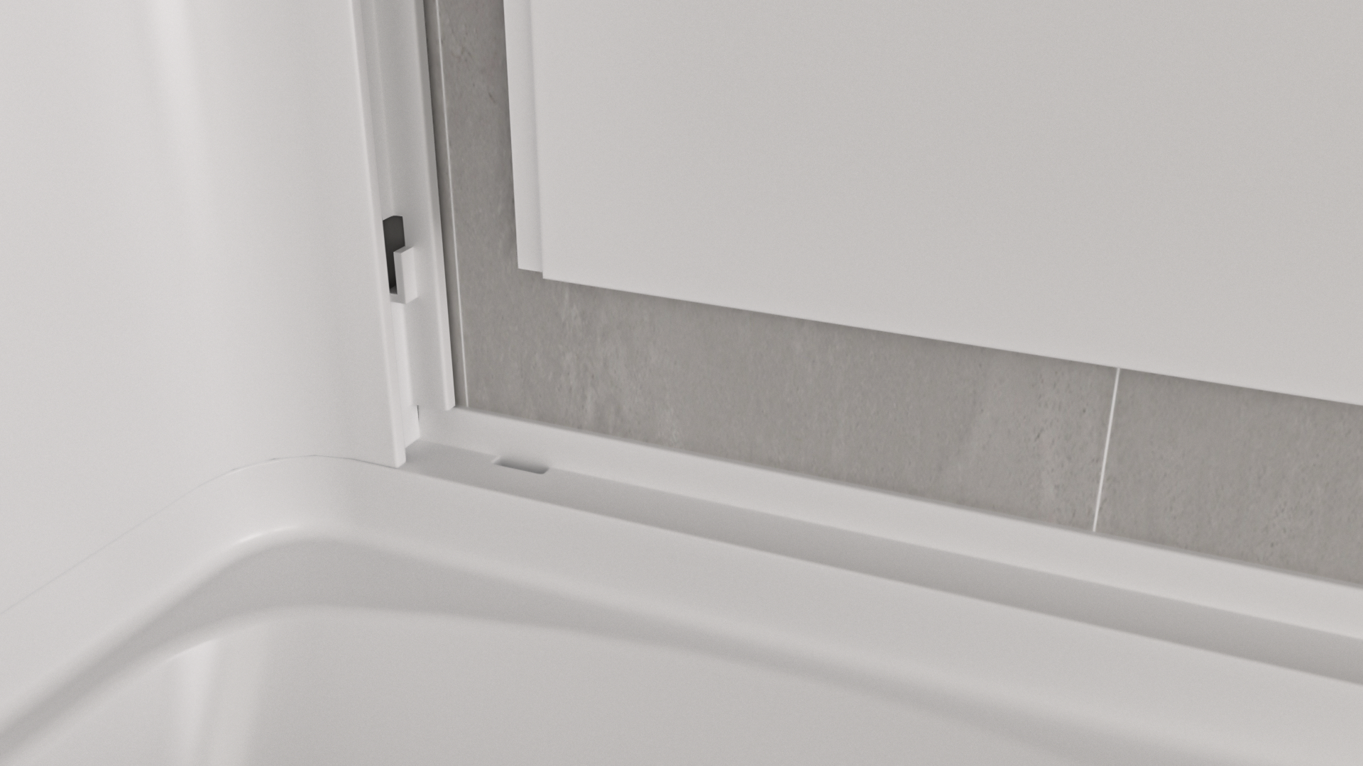 TubCore 3N MODX™ SMC Bath Module – 3-Wall Tub Surround with Full Back Panel & Corner Shelves