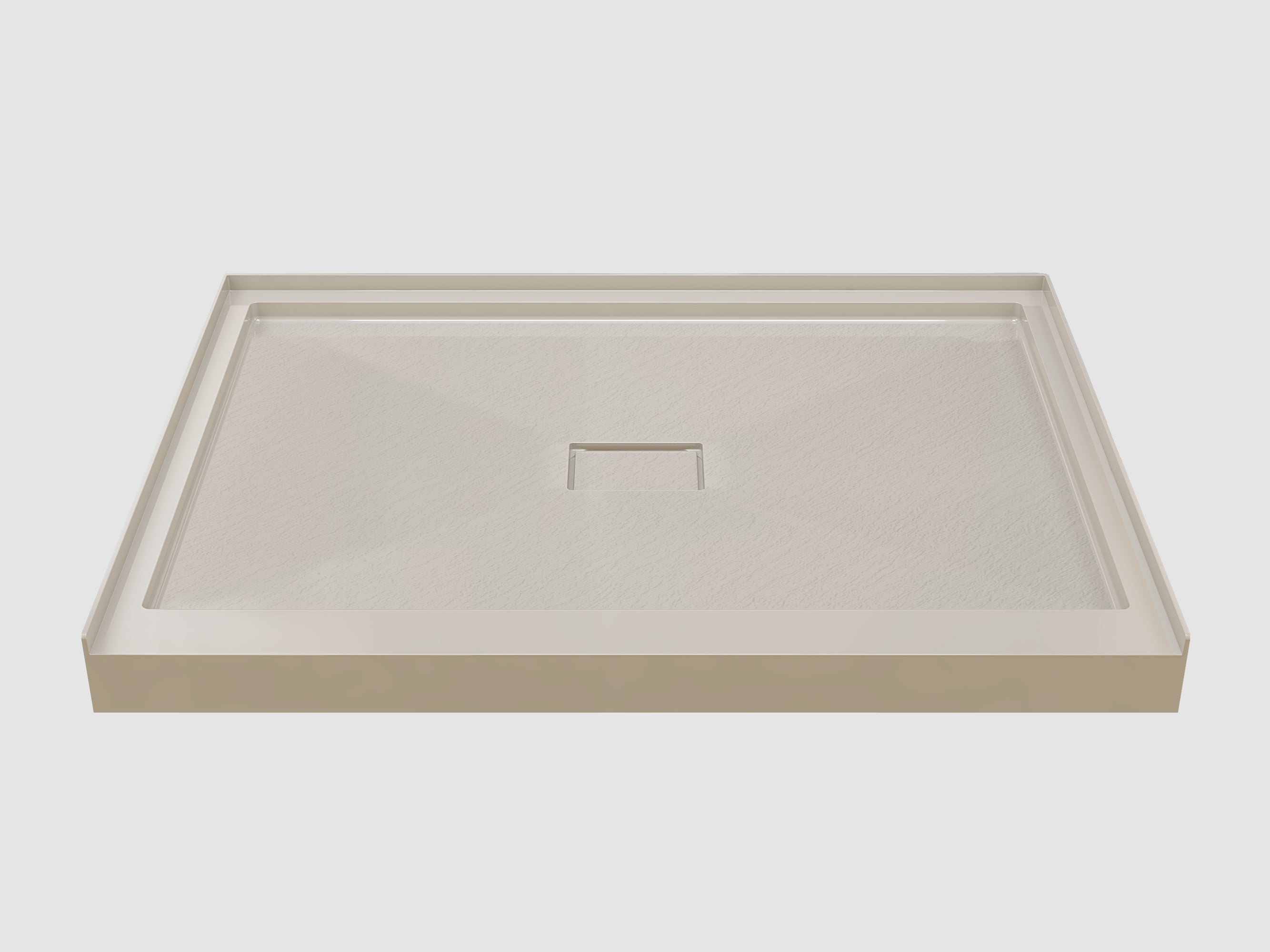 Pure Color Shower Base with Central Drain and Flange