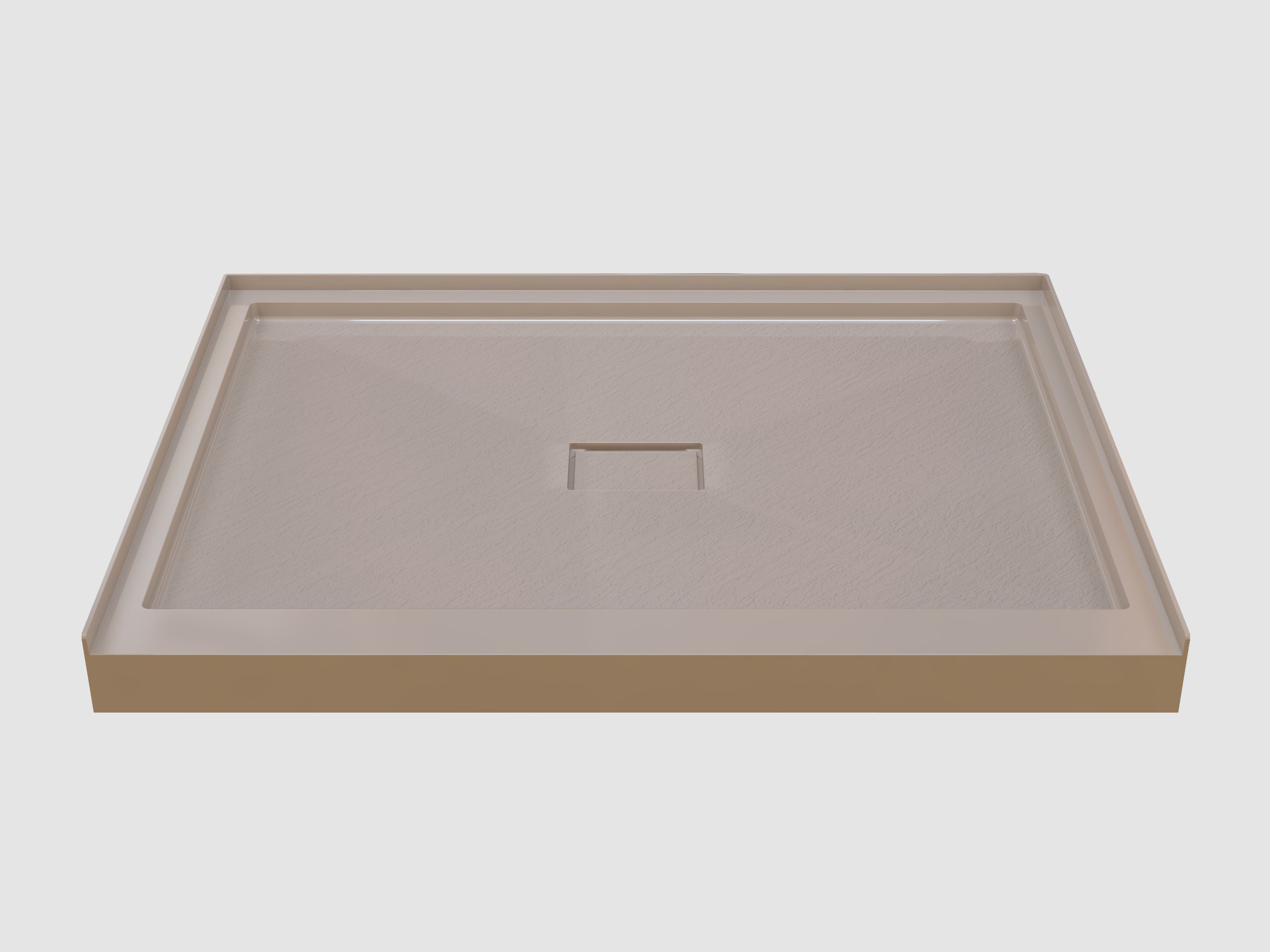 Pure Color Shower Base with Central Drain and Flange