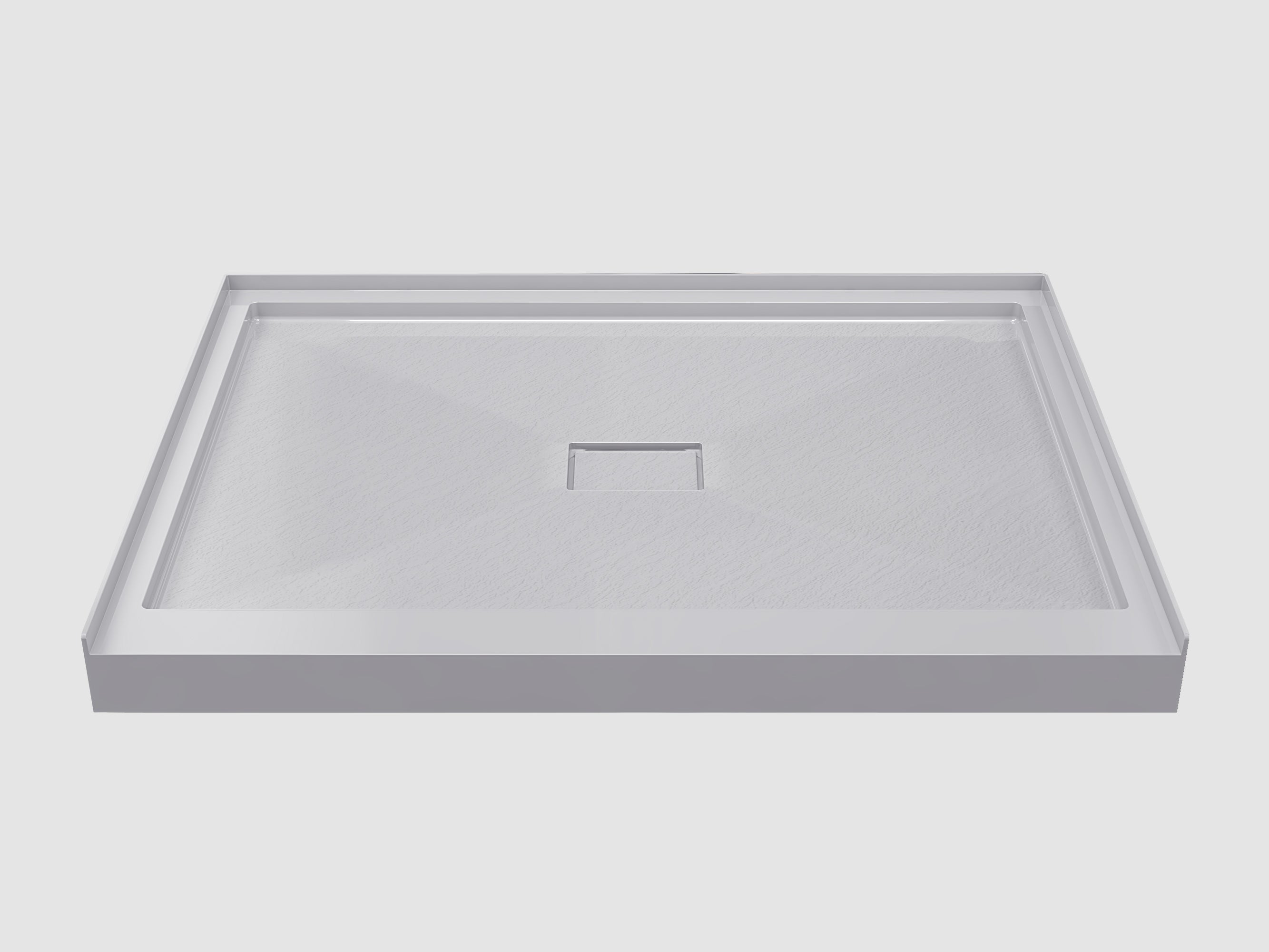 Pure Color Shower Base with Central Drain and Flange