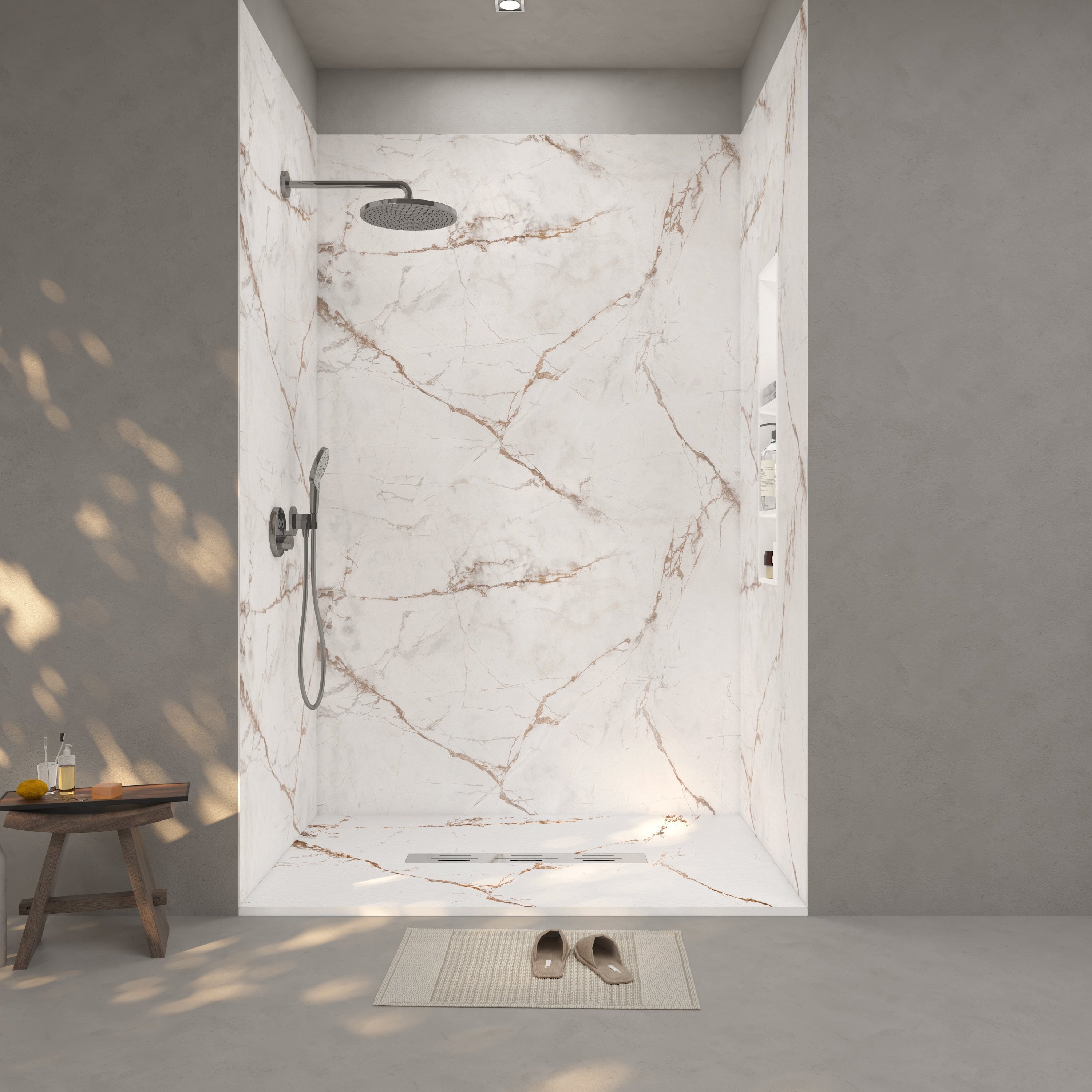 Colored Flat Shower Wall Panels Kit – Matte Finish