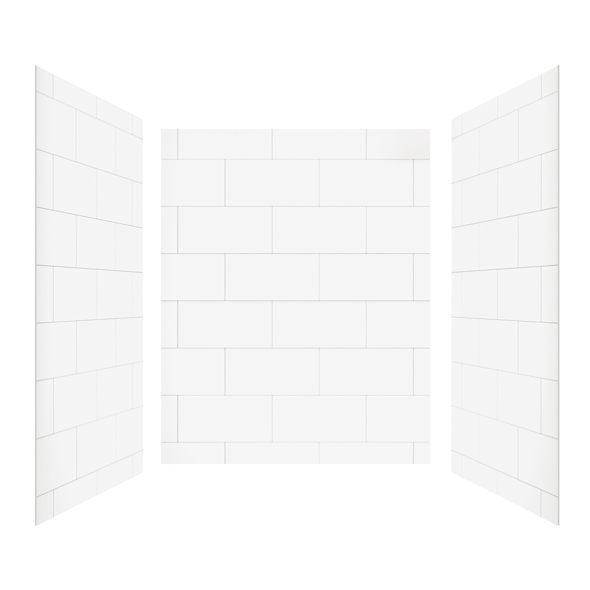 Medium Tile Solid Series SMC 3-Wall Shower Surround Kit