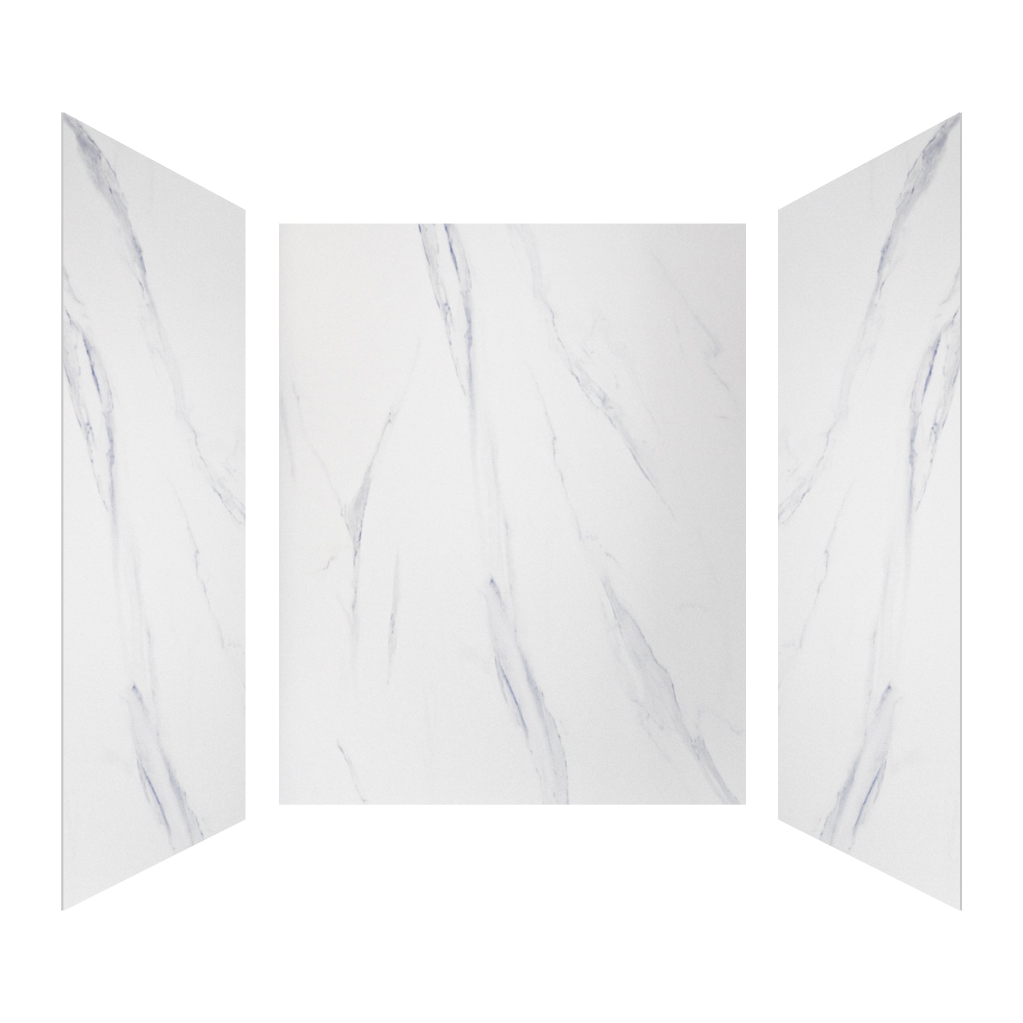 Carrara Marble Series SMC 3-Wall Shower Surround Kit