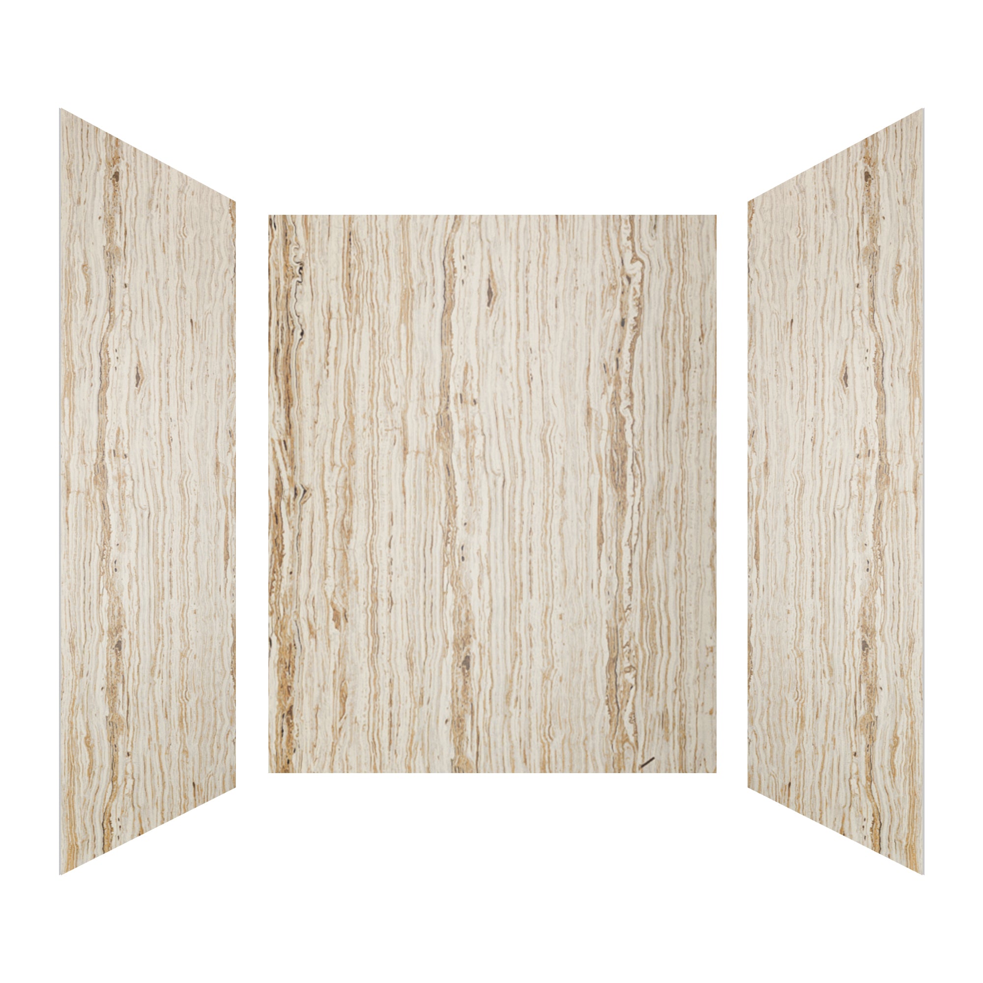 Travertine Marble Series SMC 3-Wall Shower Surround Kit