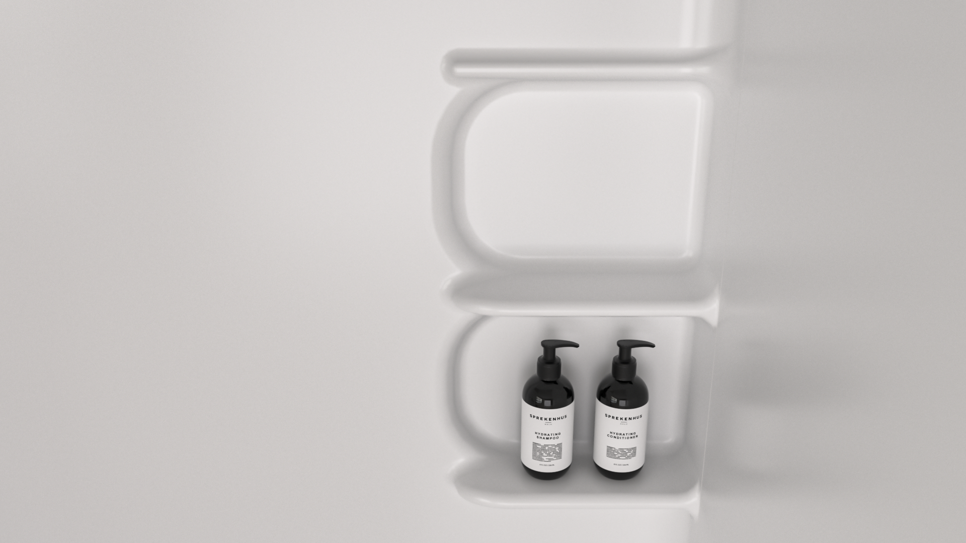 TubCore 3N MODX™ SMC Bath Module – 3-Wall Tub Surround with Full Back Panel & Corner Shelves
