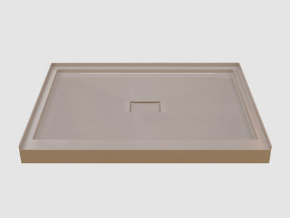 Pure Color Shower Base with Central Drain and Flange