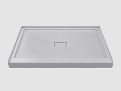 Pure Color Shower Base with Central Drain and Flange
