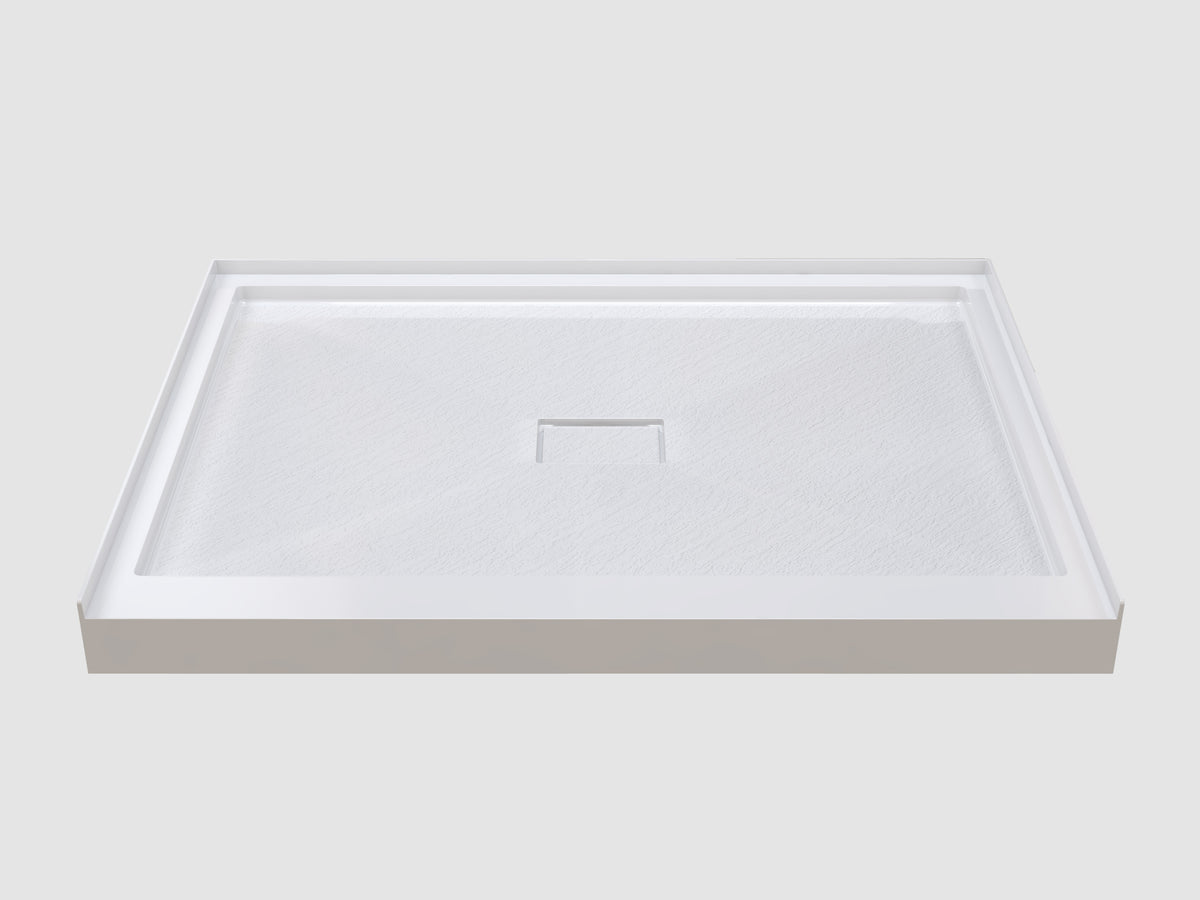 Pure Color Shower Base with Central Drain and Flange – Kostone