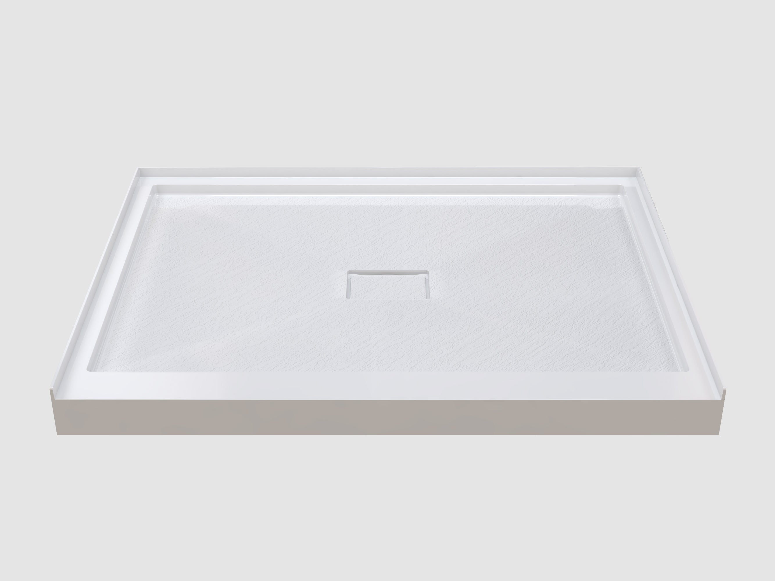 Pure Color Shower Base with Central Drain and Flange