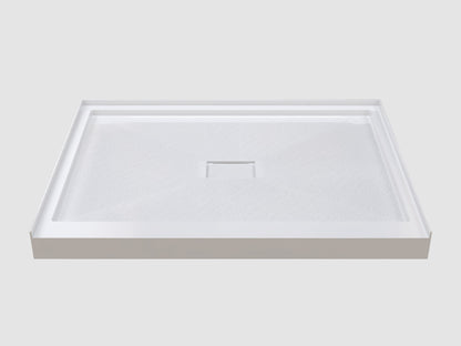 Pure Color Shower Base with Central Drain and Flange