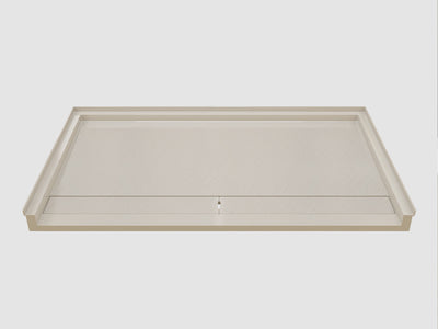 Pure Color Shower Base with Long Side Drain and Flange