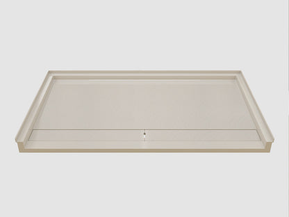Pure Color Shower Base with Long Side Drain and Flange