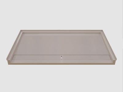 Pure Color Shower Base with Long Side Drain and Flange