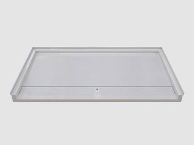 Pure Color Shower Base with Long Side Drain and Flange