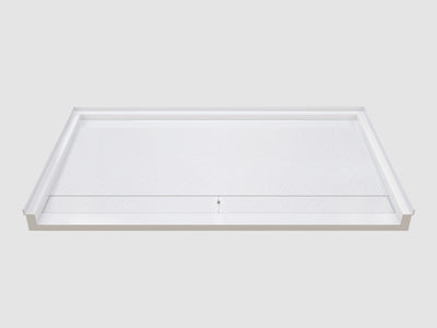 Pure Color Shower Base with Long Side Drain and Flange