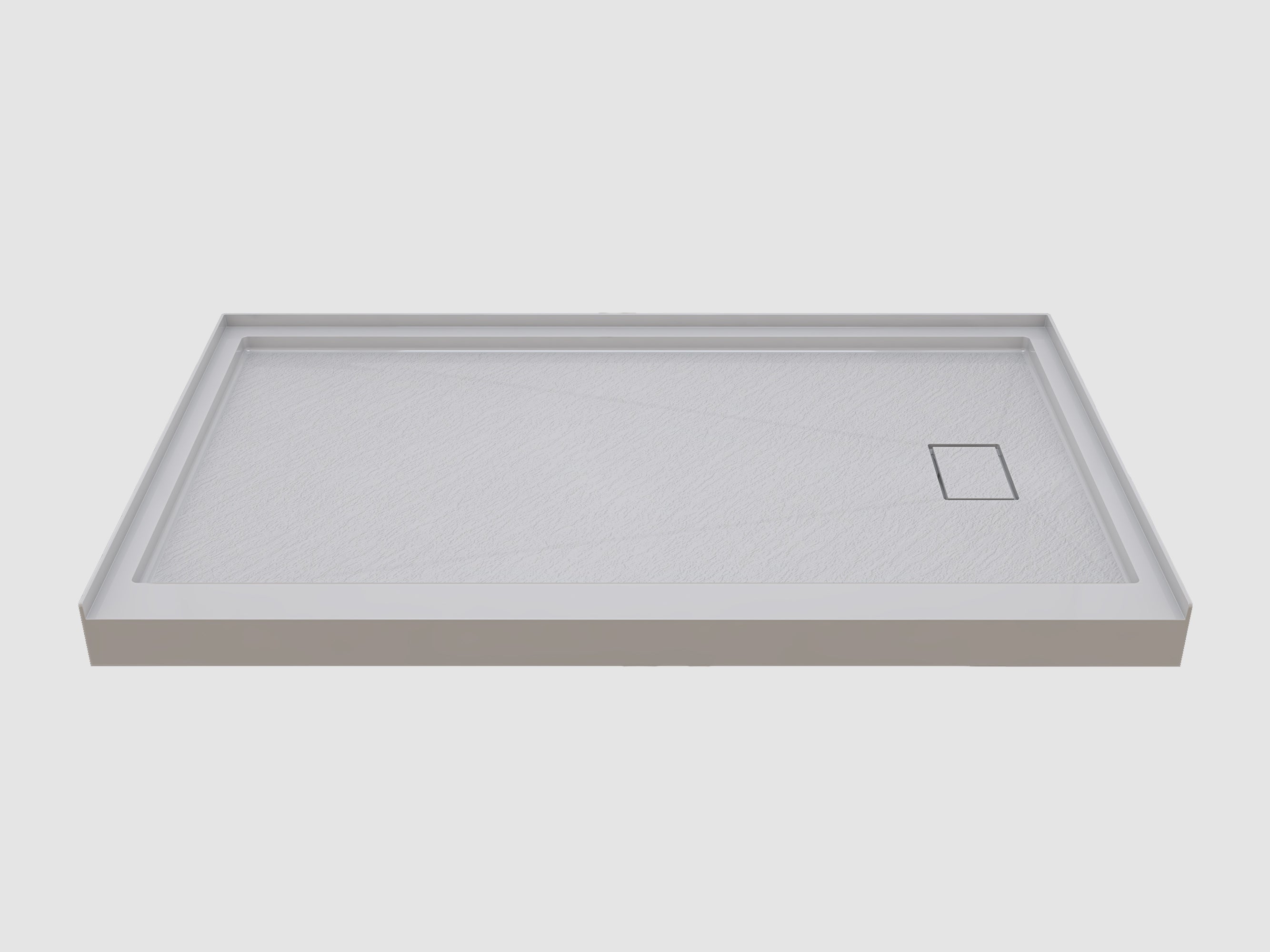 Pure Color Shower Base with Side Drain and Flange