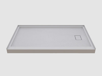 Pure Color Shower Base with Side Drain and Flange