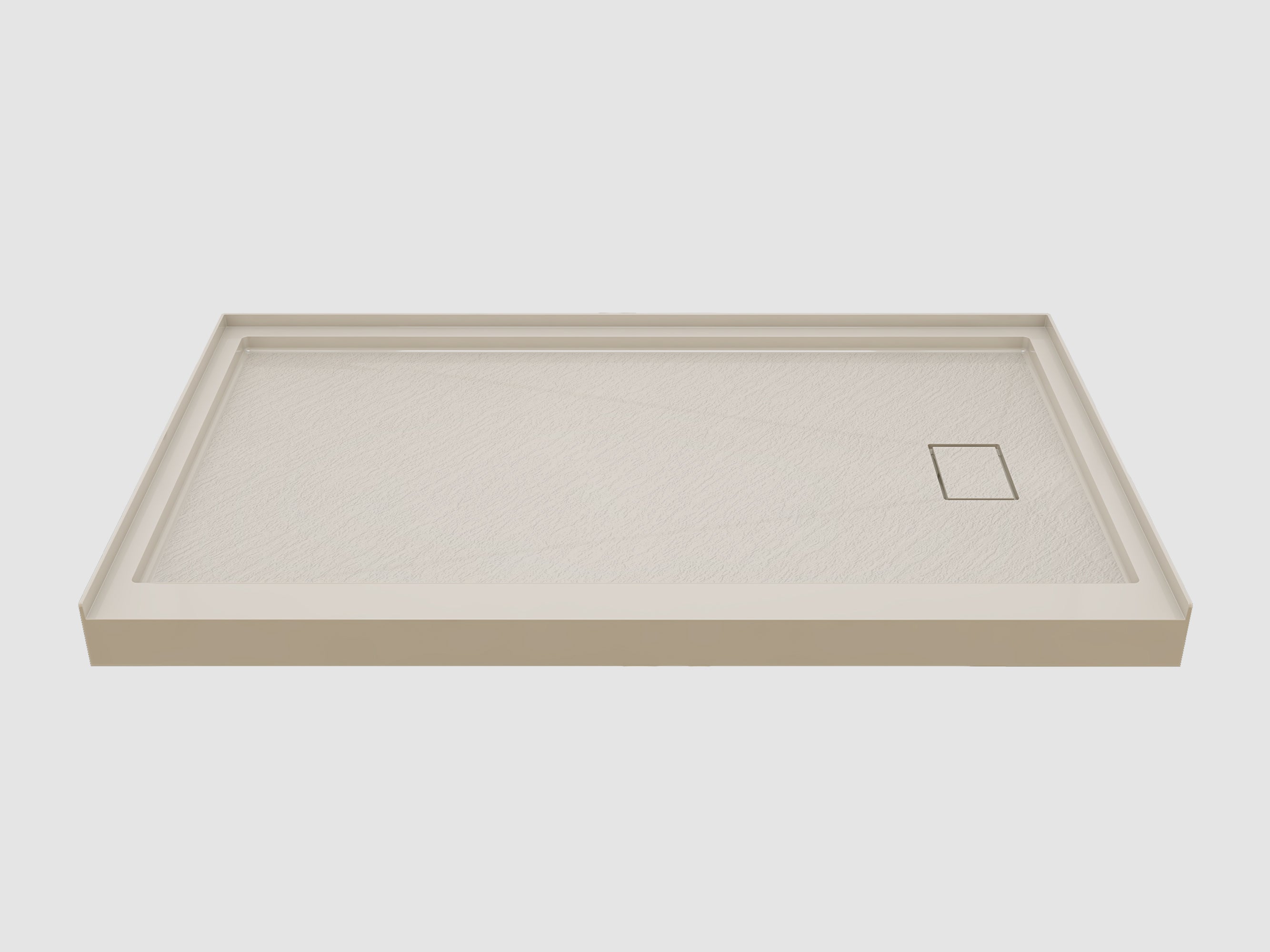 Pure Color Shower Base with Side Drain and Flange