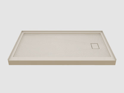 Pure Color Shower Base with Side Drain and Flange