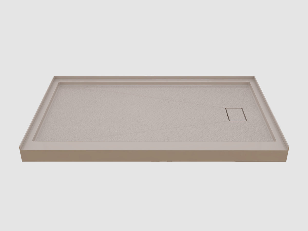 Pure Color Shower Base with Side Drain and Flange – Kostone