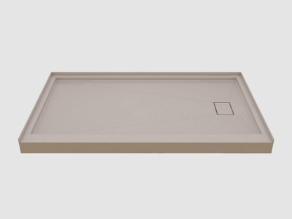 Pure Color Shower Base with Side Drain and Flange