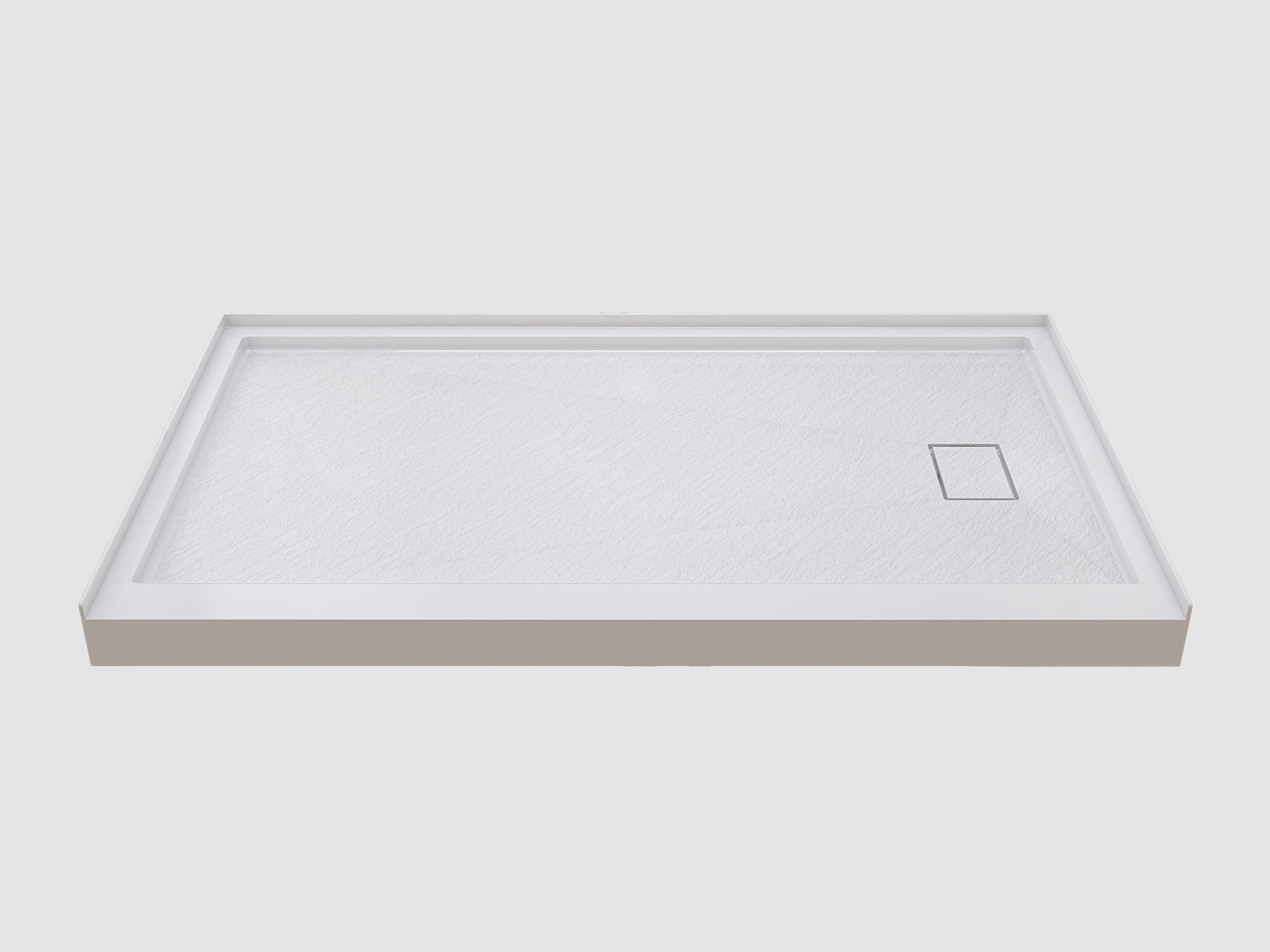 Pure Color Shower Base with Side Drain and Flange