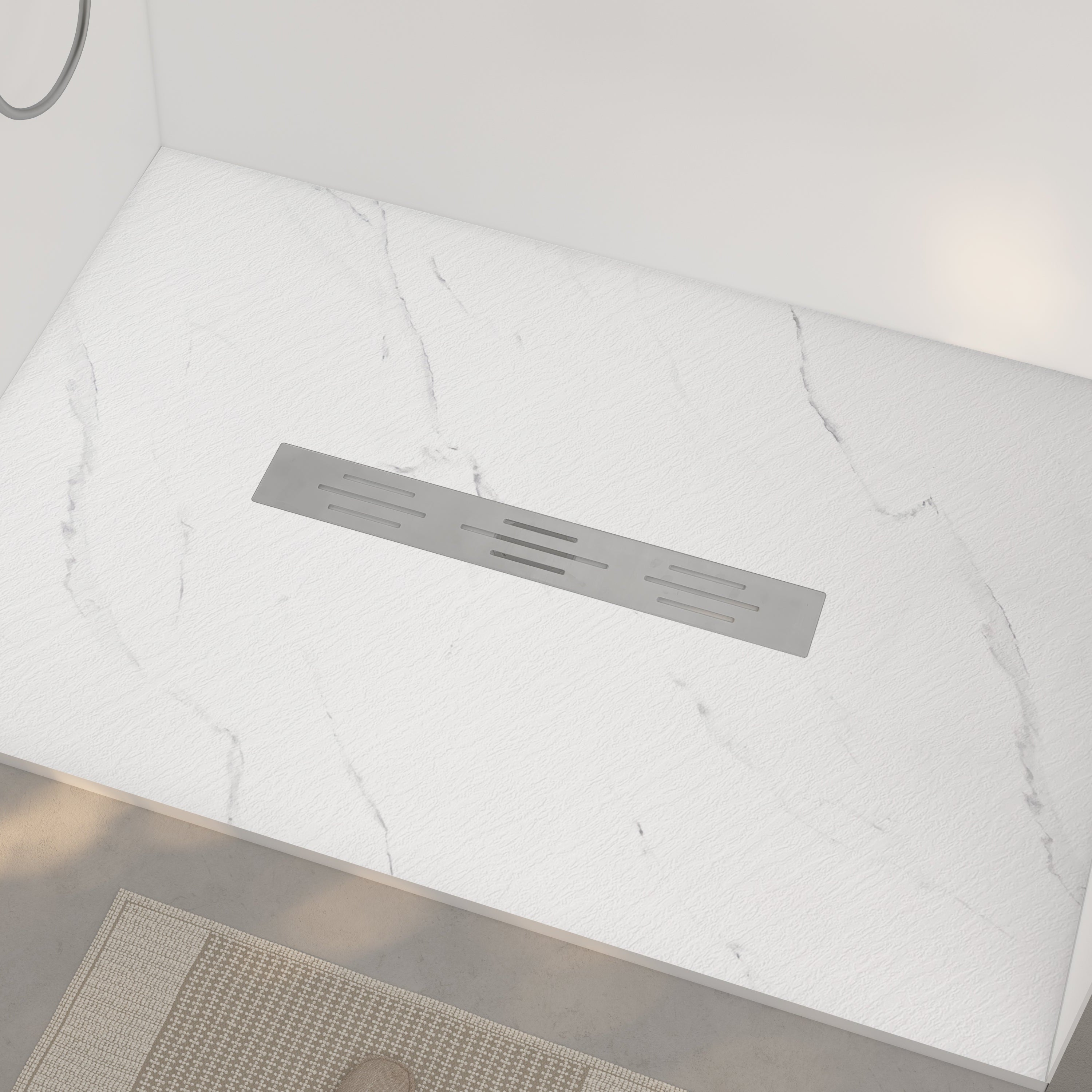 Colored Shower Base with Center Drain (No Flange)