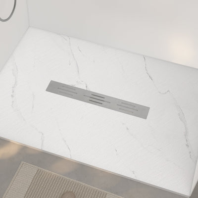 Colored Shower Base with Center Drain (No Flange)