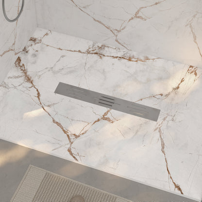 Colored Shower Base with Center Drain (No Flange)
