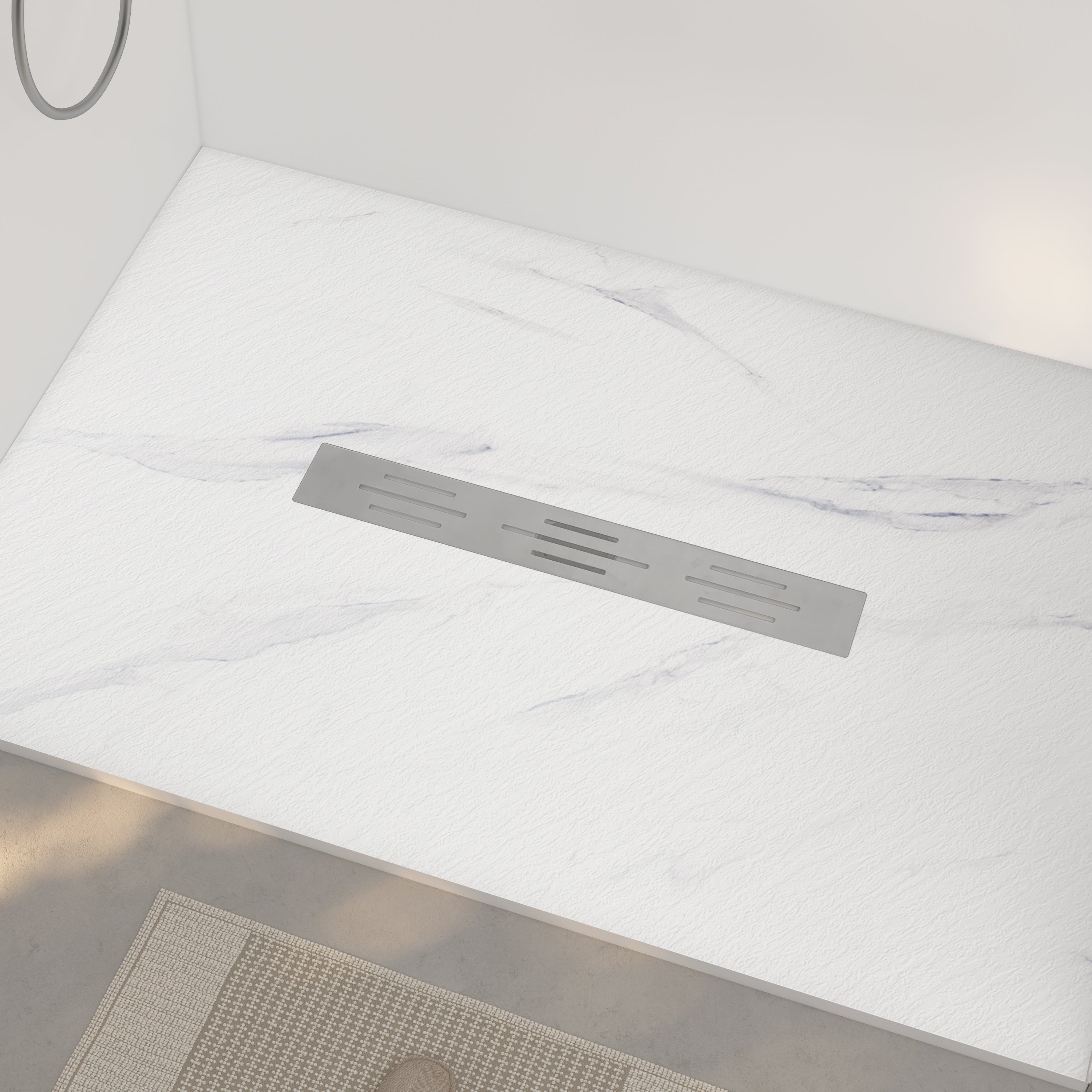 Colored Shower Base with Center Drain (No Flange)