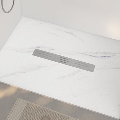 Colored Shower Base with Center Drain (No Flange)