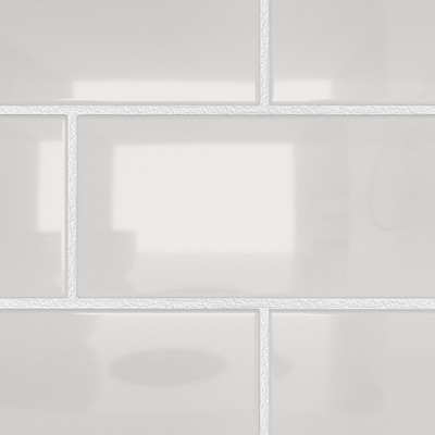 High Gloss Small Subway Tile Solid Series SMC 3-Wall Shower Surround Kit