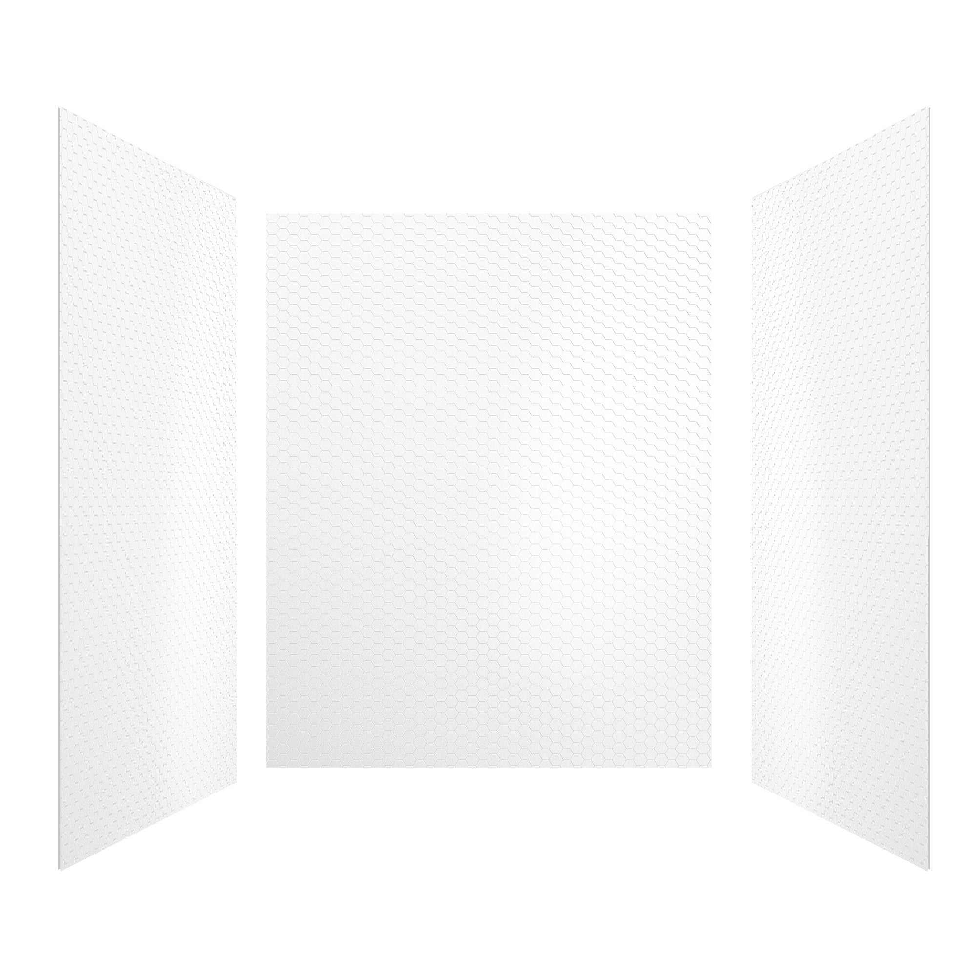 Honey Comb Solid Series SMC 3-Wall Shower Surround Kit