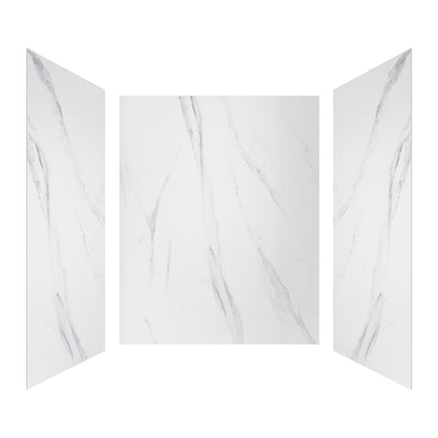 Carrara Marble Series SMC 3-Wall Shower Surround Kit
