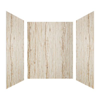 Travertine Marble Series SMC 3-Wall Shower Surround Kit