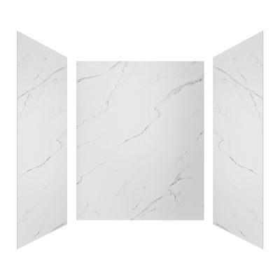 Calacatta Marble Series SMC 3-Wall Shower Surround Kit