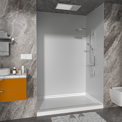 Honey Comb Solid Series SMC 3-Wall Shower Surround Kit