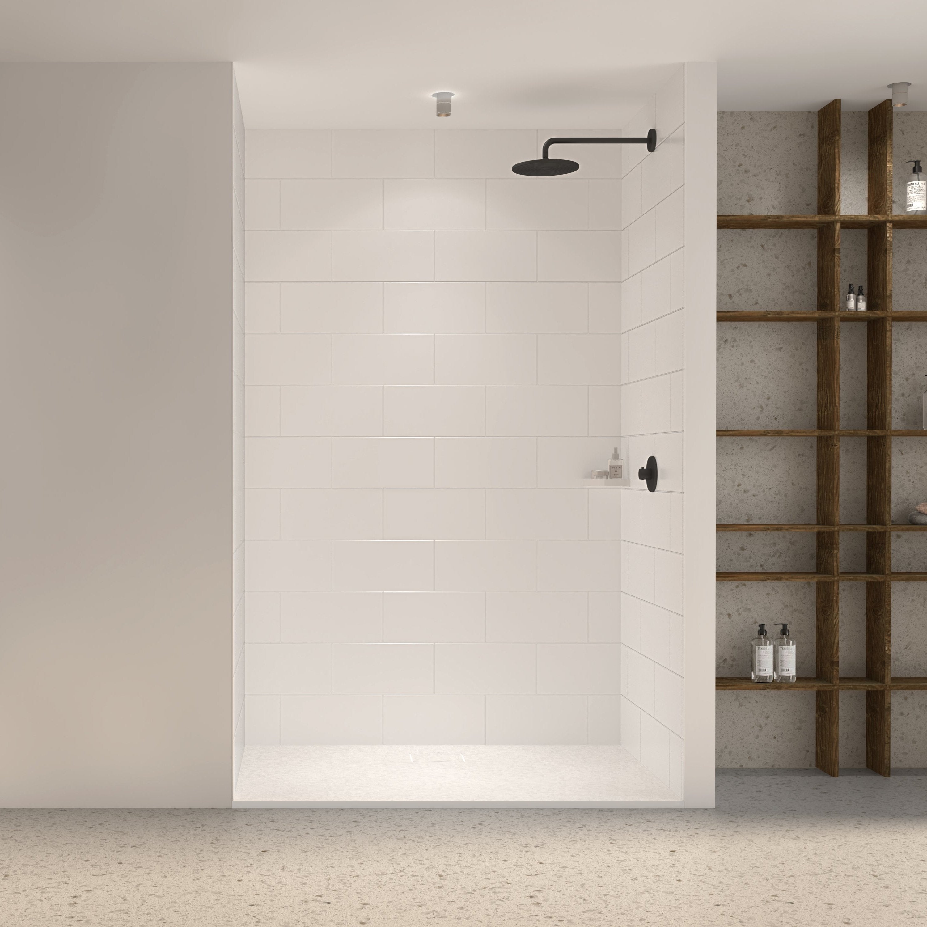 Pure Color Medium Subway Tile Wall Panel