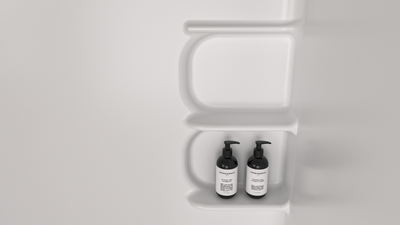 TubCore 3N MODX™ SMC Bath Module – 3-Wall Tub Surround with Full Back Panel & Corner Shelves